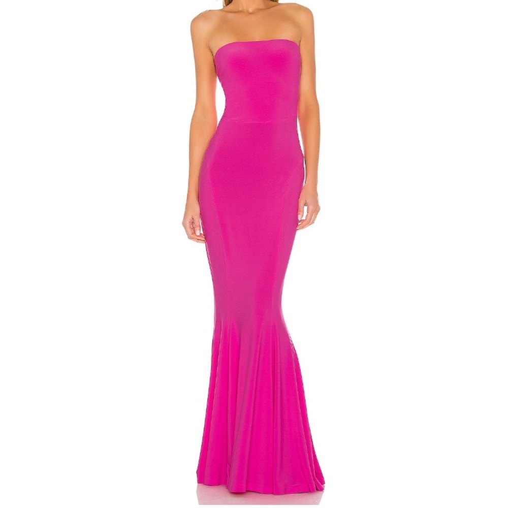 Norma Kamali Strapless Fishtail Gown